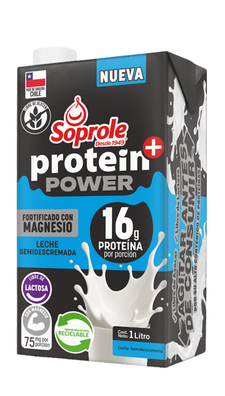 Leche Protein+ Power semidescremada 1L